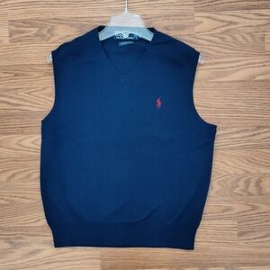 Polo by Ralph Lauren Navy Blue Vest with Red Logo
